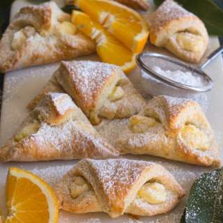 Homemade Orange Cream Filled Croissants