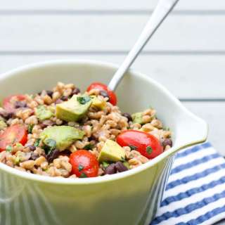 Black Bean and Farro Salad with Cumin-Lime Vinaigrette