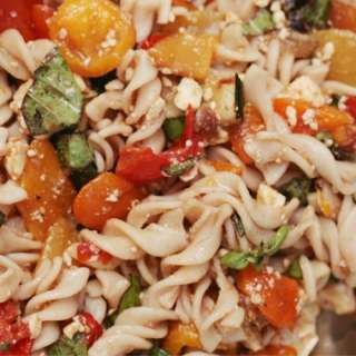 Roasted Veggie Pasta Salad with a Balsamic Vinaigrette