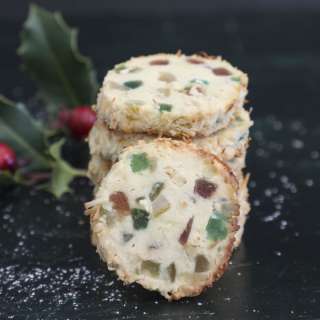 Fruitcake Slice and Bake Shortbread