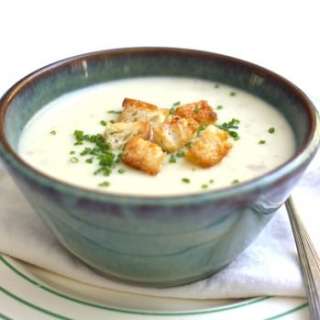 Cream of Potato-Leek Soup with Bacon