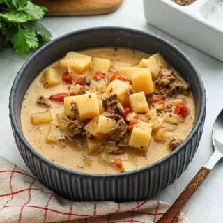 Crockpot Potato and Hamburger Soup