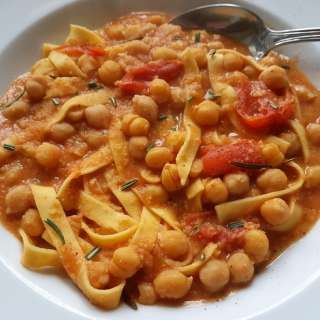 Pasta and Chickpea soup from Tuscany.