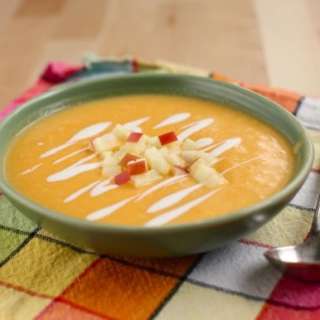 5-ingredient Butternut Squash & Apple Soup (sous vide)