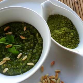 Pasta with Matcha pesto