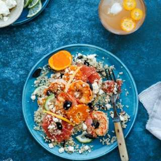 Citrus, Shrimp and Quinoa Salad with Feta