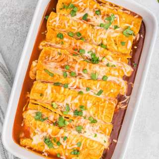 Bean and Cheese Enchiladas