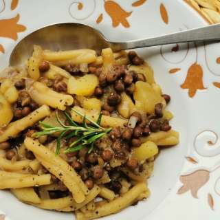 Umbrian Wild Pea Soup with Casarecce Pasta