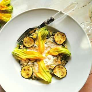 Zucchini Flower Pasta, Risotto Style