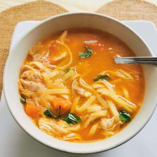Healthy Italian chicken noodle soup