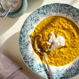 Slow-Cooker Coconut Curry Red Lentil Soup