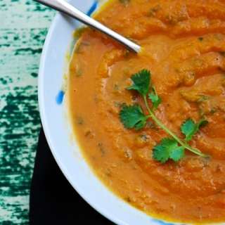 Roasted Carrot and Cilantro Soup