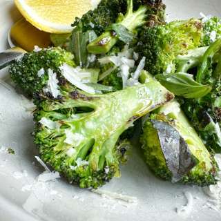 Lemony Parmesan Charred Broccoli