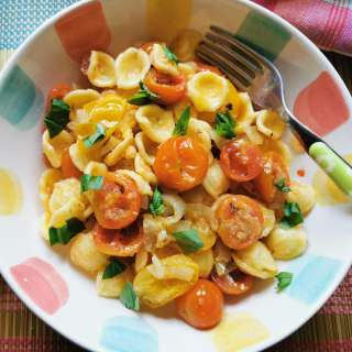 Roasted Cherry Tomato Orecchiette Pasta 