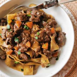 Pappardelle with braised hare ragu.