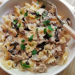 Sausage and Radicchio Pasta Recipe from Northern Italy.