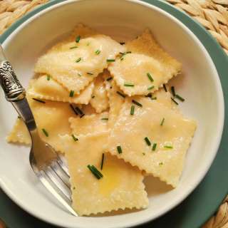 Robiola cheese ravioli from Lombardy