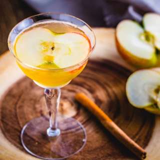 Apple Cider Cocktail with Maple Syrup and Bourbon