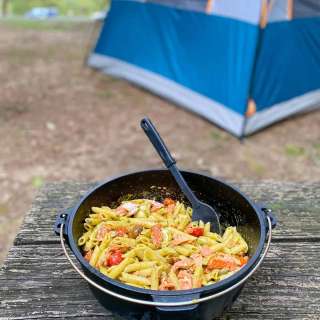 Campfire Pesto Pasta