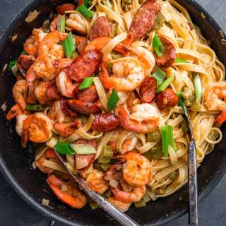 Cajun Shrimp and Sausage Pasta