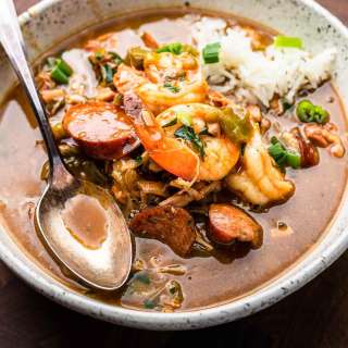 Chicken, Sausage, and Shrimp Gumbo
