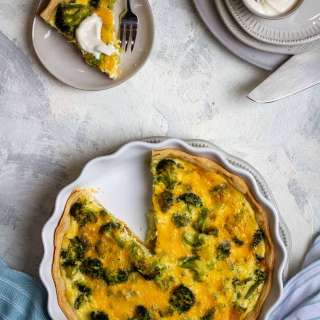 Broccoli Cheddar Quiche