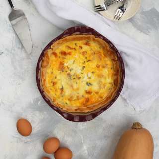 Butternut Squash Quiche with Caramelized Onions