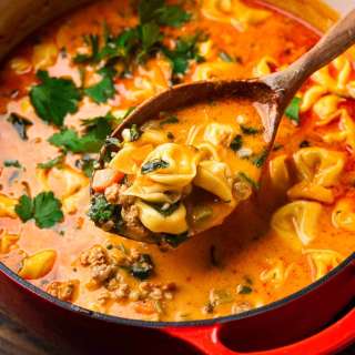 Creamy Sausage Tortellini Soup