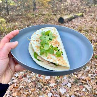 Camping BBQ Chicken Quesadillas