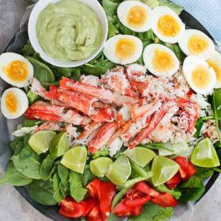 King Crab Recipe: Crab Salad with Creamy Avocado Dressing