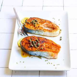 Pan-Seared Salmon Steaks