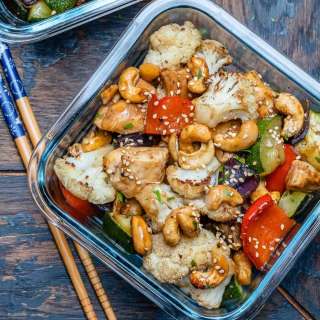 Baked Cashew Chicken And Veggies