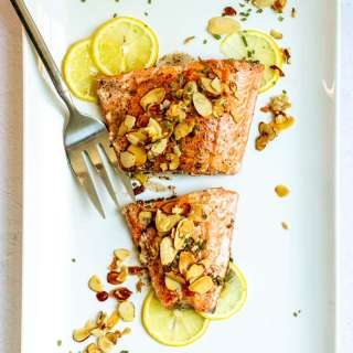 Salmon Almondine