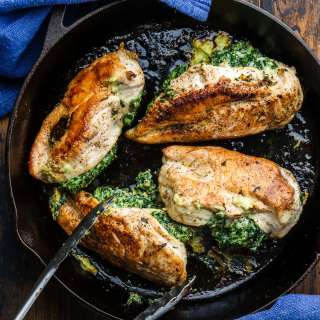 Easy Spinach Stuffed Chicken Breasts