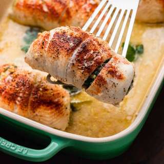 Spinach Stuffed Flounder