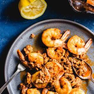 Spanish Shrimp Tapas With Chorizo and Lemon