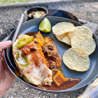 Campfire Chicken Enchiladas