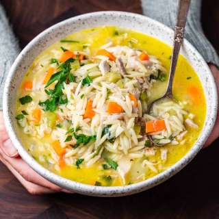 Lemon Chicken Orzo Soup