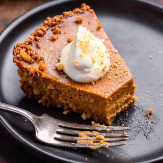 Pumpkin Pie with Amaretto Whipped Cream
