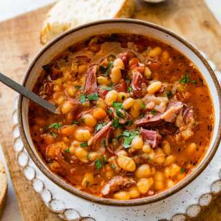 Instant Pot Navy Bean Soup with Ham Recipe