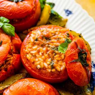 BEST Stuffed Tomatoes with Rice (Pomodori Con Riso)