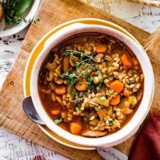 Mushroom Barley Soup Recipe (Instant Pot or Stove Top)
