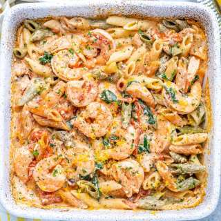 Baked Feta Pasta with Shrimp