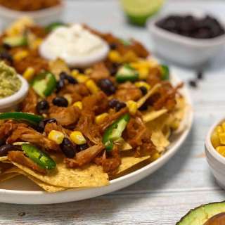Pulled Jackfruit Nachos with Homemade BBQ Sauce