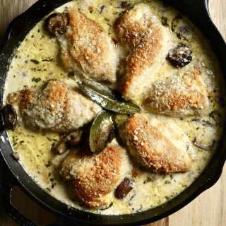 Creamy Parmigiano Herb and Mushroom Chicken