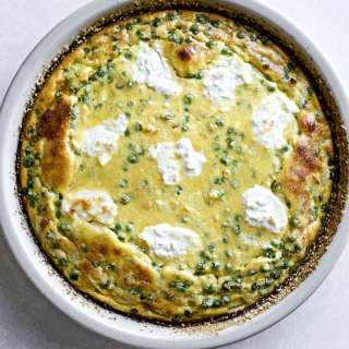 Italian Pea, Onion, and Ricotta Frittata