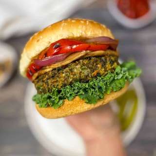 Mushroom Risotto Burger