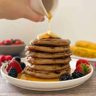 Banana Flour Pancakes [Oil Free]