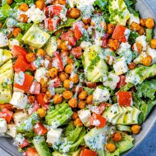 Roasted Chickpea Avocado Salad