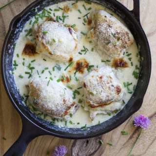 Chicken Skillet Creamy Chive Mascarpone Sauce